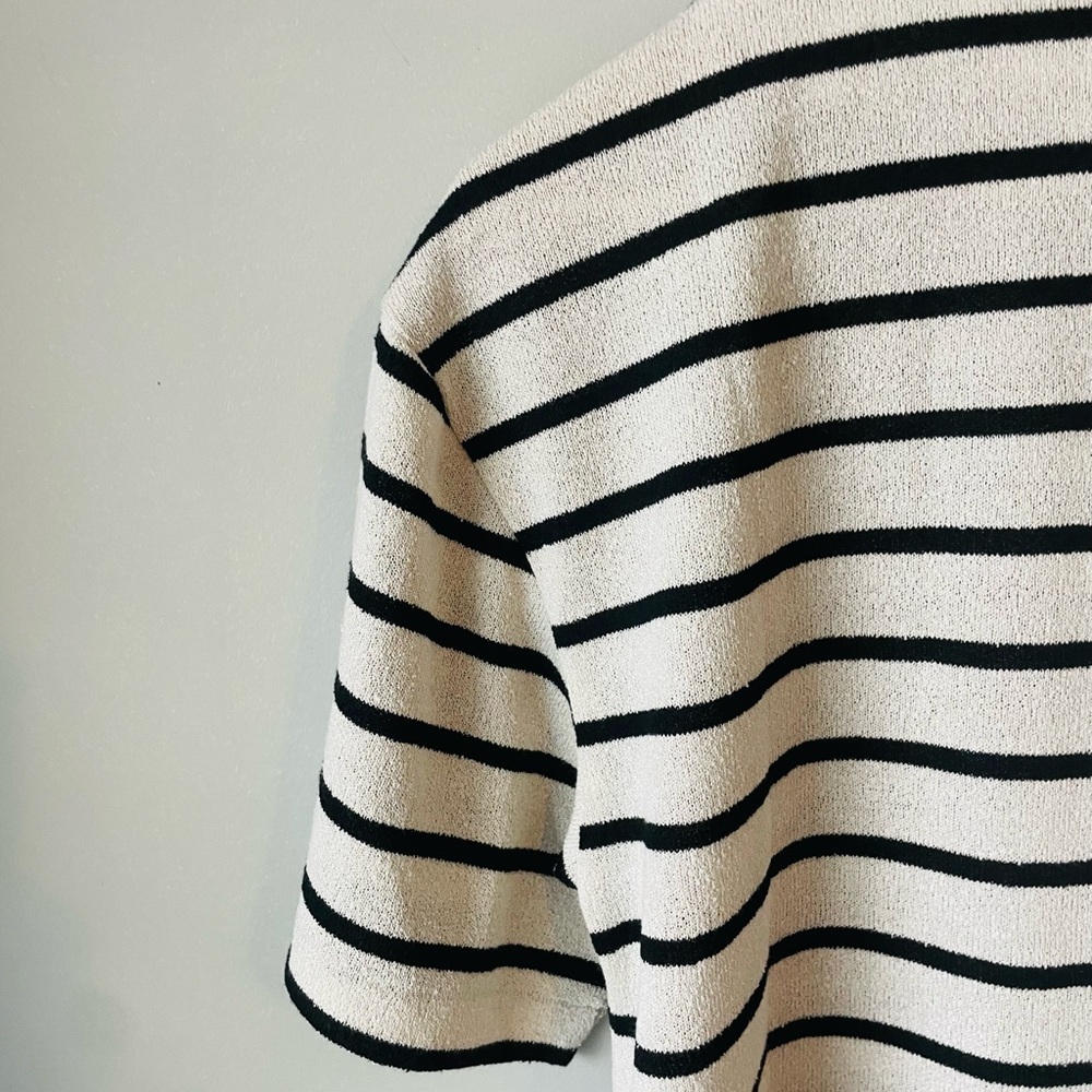 H&M Black and White Striped Polo NWT - Picture 6 of 6